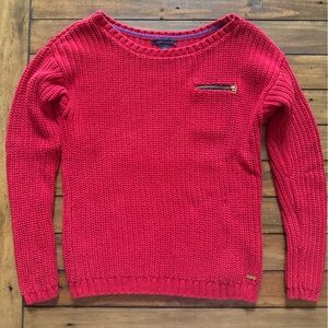 Tommy Hilfiger Red Crew Neck Sweater